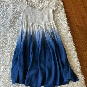 Blue and white dress!